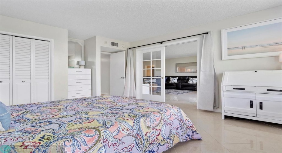 Bedroom towards back of condo