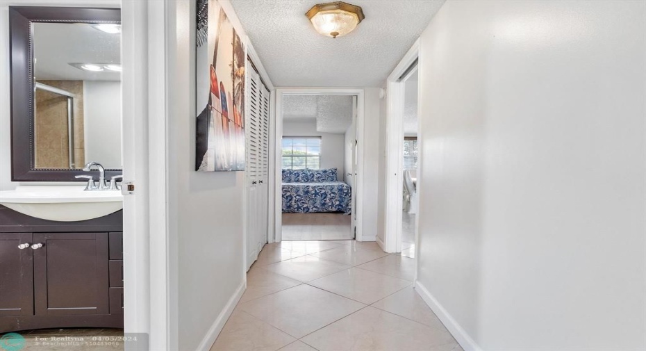 Hallway that connects both guest bedrooms