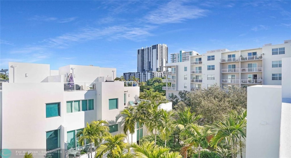 3rd floor terrace with downtown views