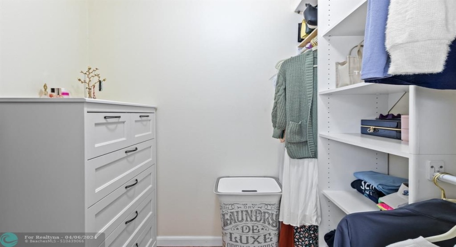 Walk-in closet in 3rd Bedroom