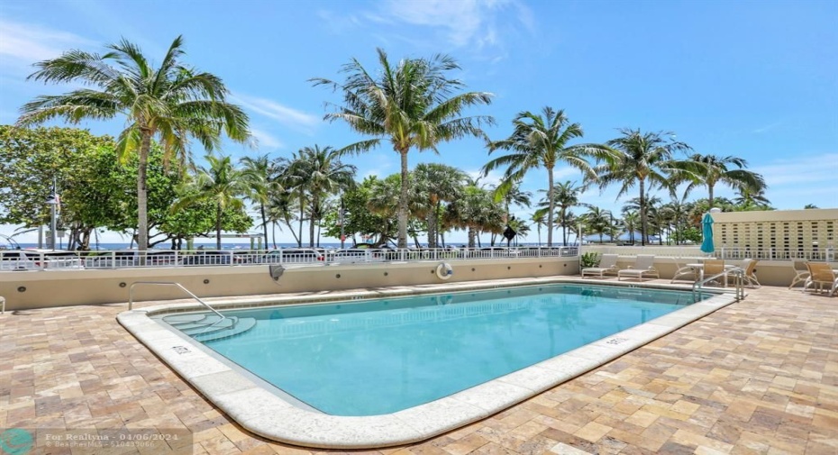 Pool with ocean view