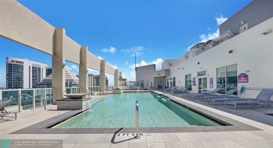 Rooftop pool.