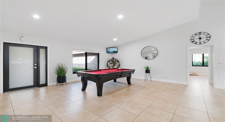 Recessed lighting.