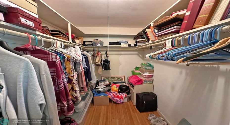 Master bedroom closet.