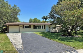 Long driveway and one car garage.