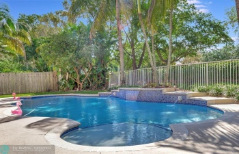 Tropical backyard oasis