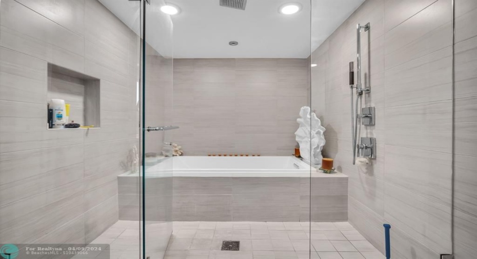 Primary Bath - Wet room shower & tub