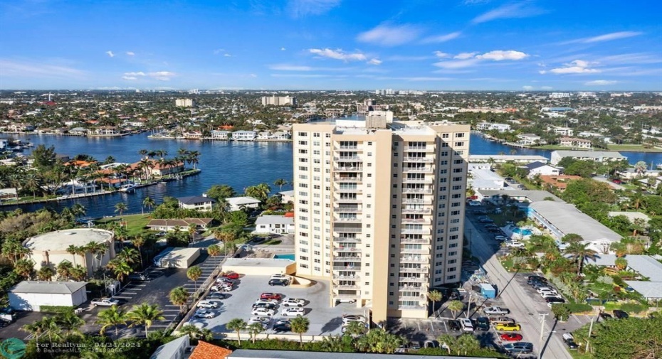 Building with parking lot and Intracoastal view