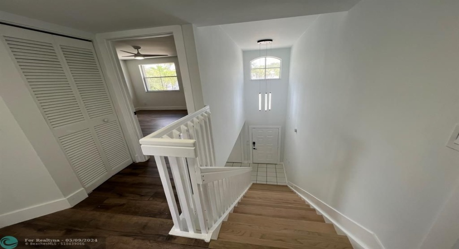 view from stairs
