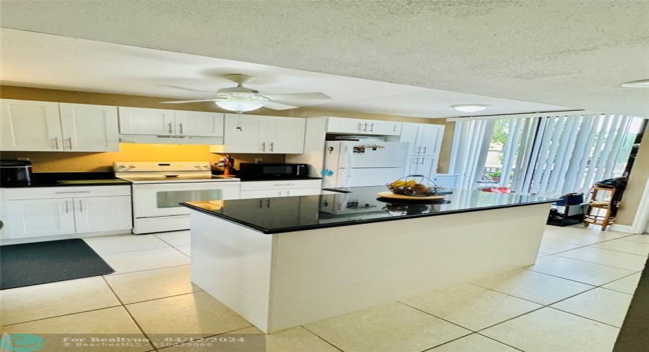 open kitchen with island