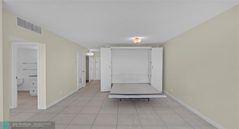 Murphy bed open when needing a 2nd bed