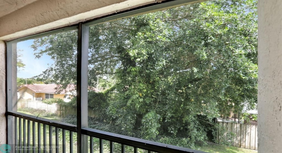 VIEW FROM SCREENED BALCONY