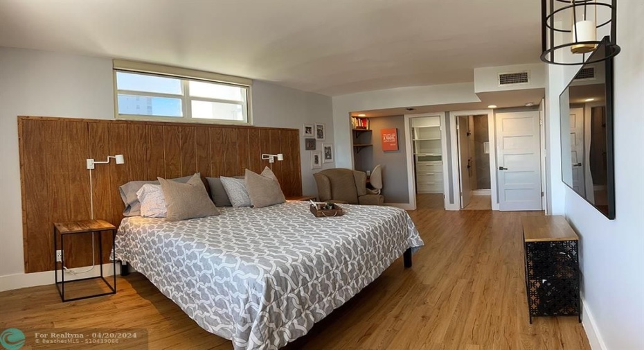 King size with custom headboard