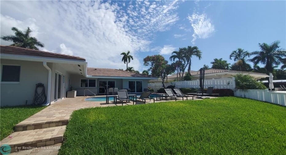 open yet private pool and sun deck