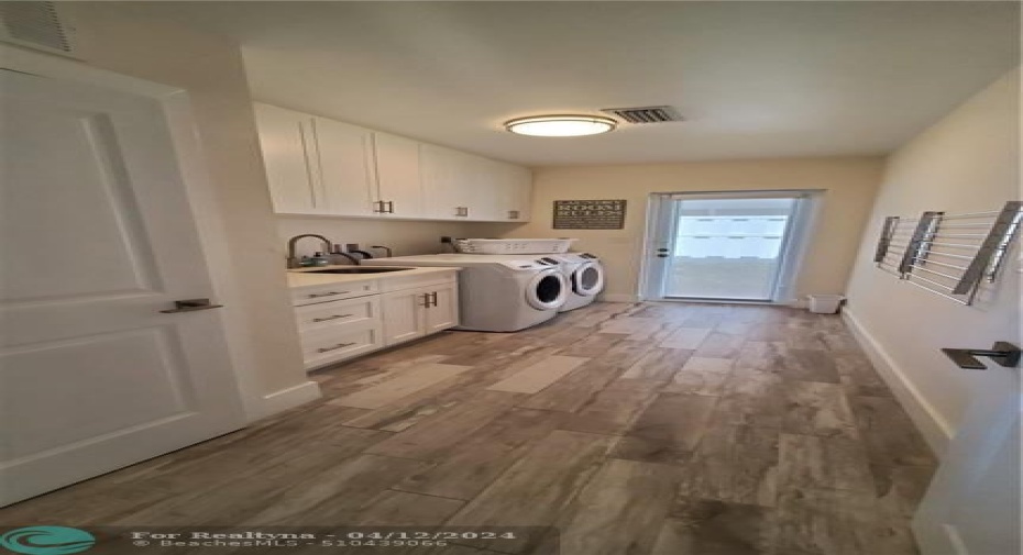 very large laundry room
