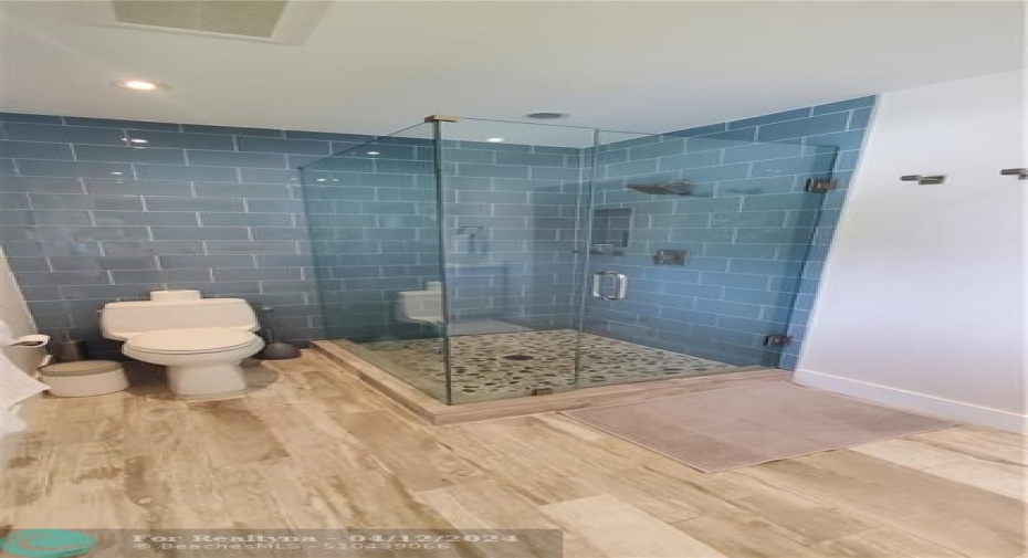 glass enclosed shower