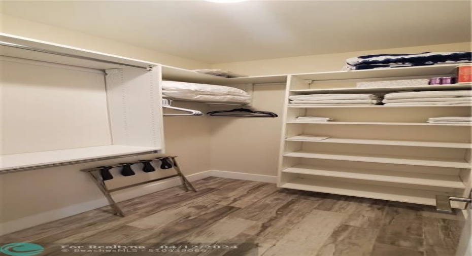 2 walk in closets in master