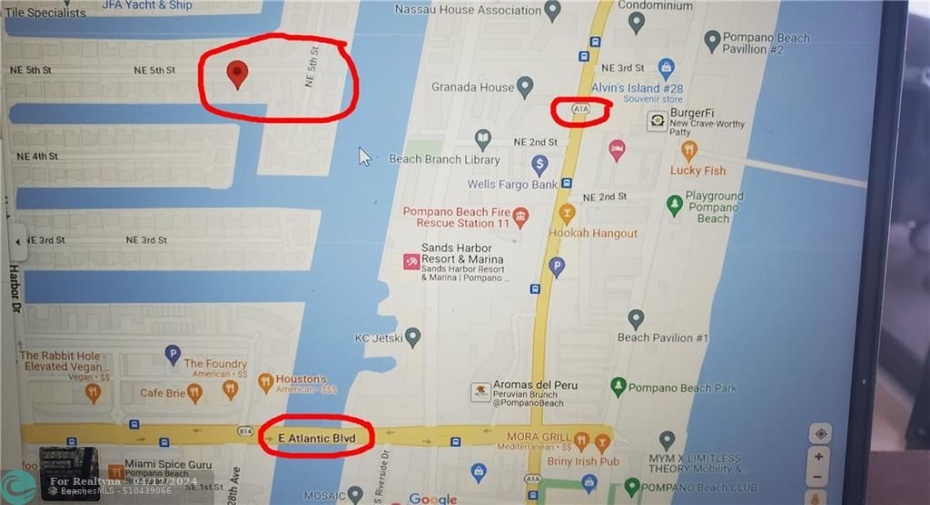 Map showing 2760 NE 5th St location....easy distance to shops... restaurants...night life... beach