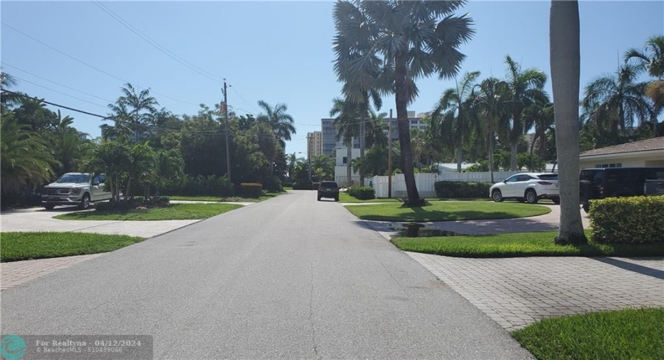 street scene looking east