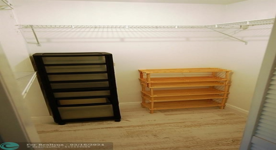 Master bedroom walk-in closet