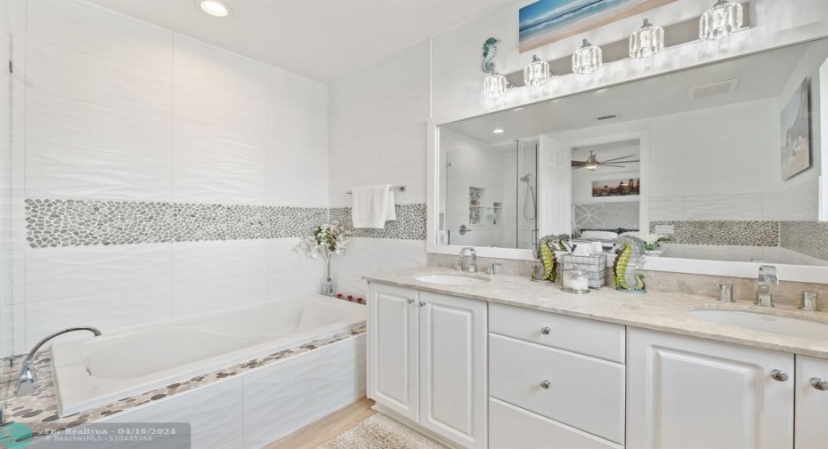 Primary bathroom. Double sinks