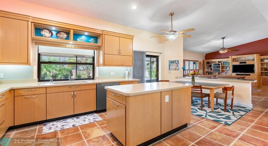 Amazing custom kitchen with added lights, fabulous storage and cabinetry