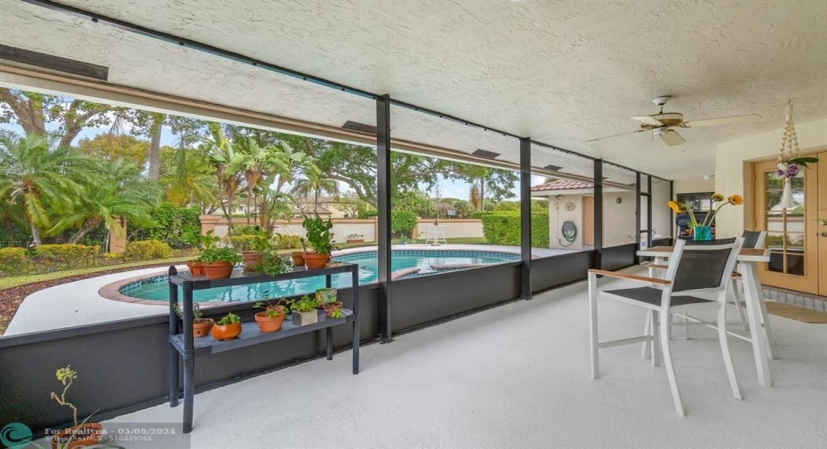 Under roof screen enclosure allows you to enjoy the outside anytime of the year!