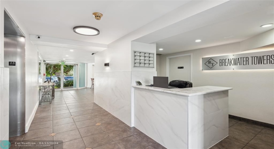 Renovated lobby with brand new furniture.