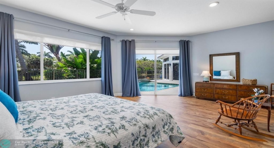 Huge primary bedroom allows natural light to bring the So Florida sunshine to each day!