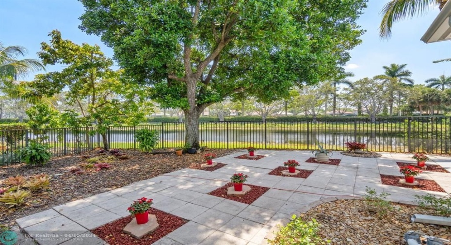 Tremendous side yard for plants, veggies and beautification!