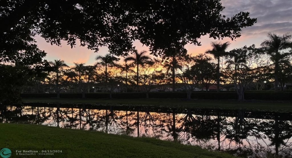 Crimson sunsets from this palatial residence!