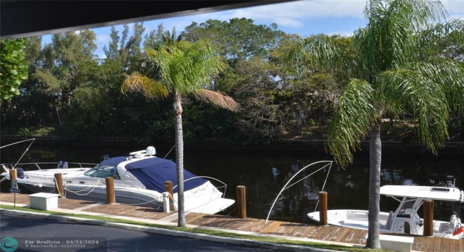 Serene canal view from unit