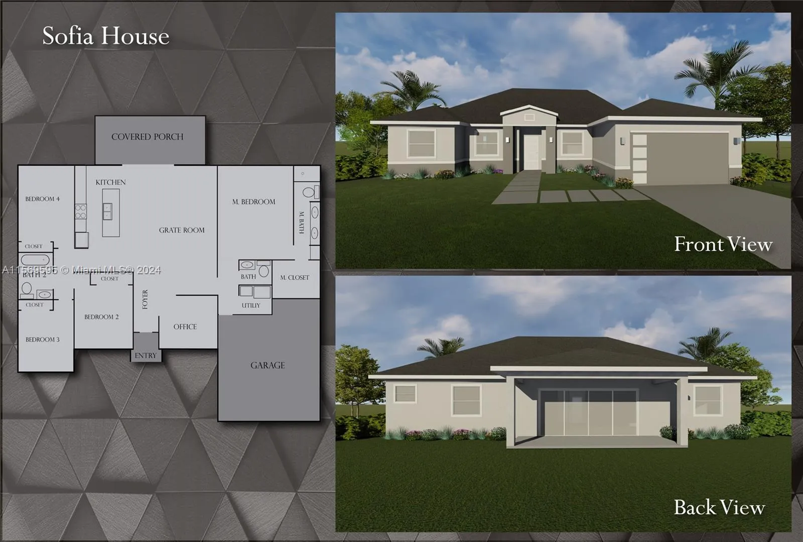 Floor plan and house model.