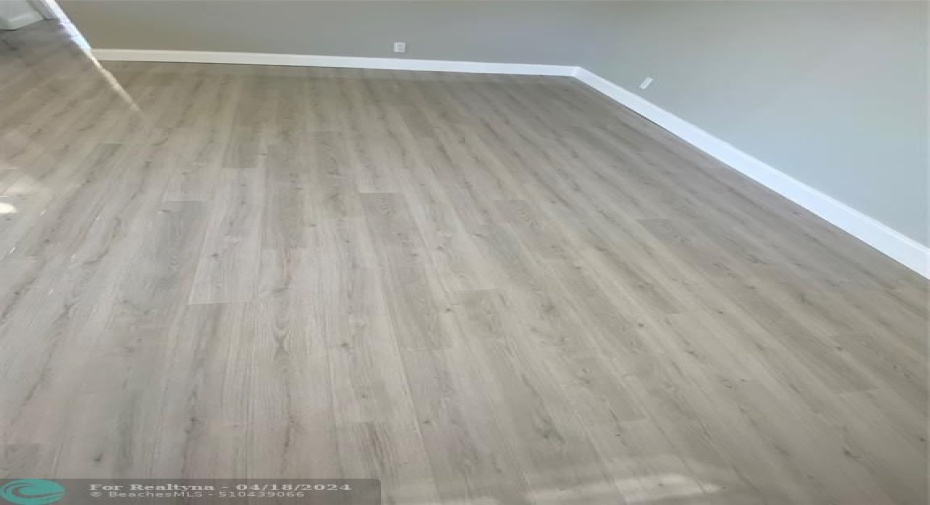 New vinyl flooring.