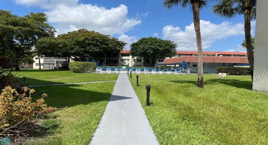 LIGHTED WALK-WAY TO POOL