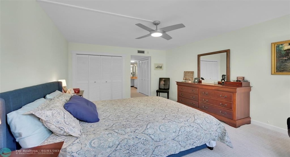 Attached bath and lots of closet space