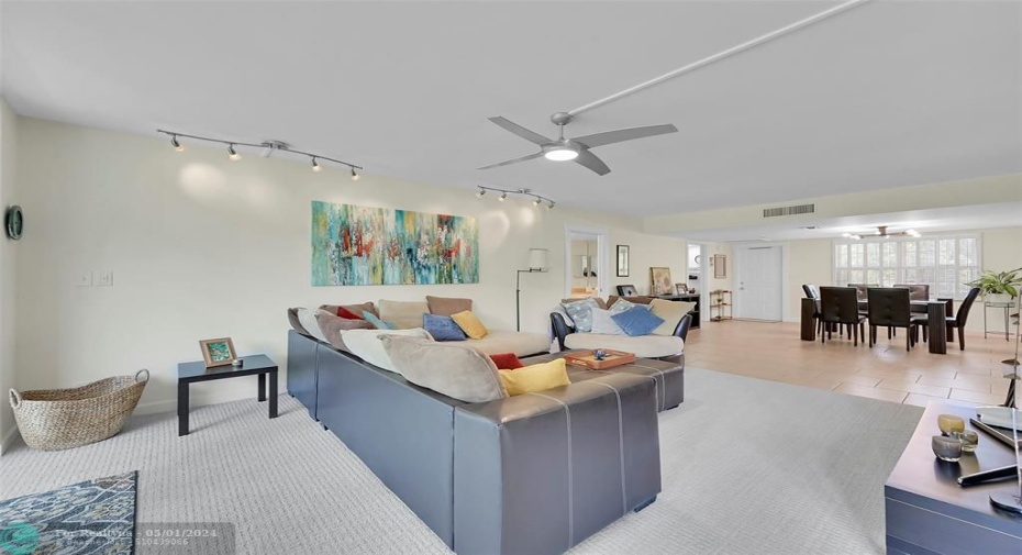Open Living space looking to front entrance