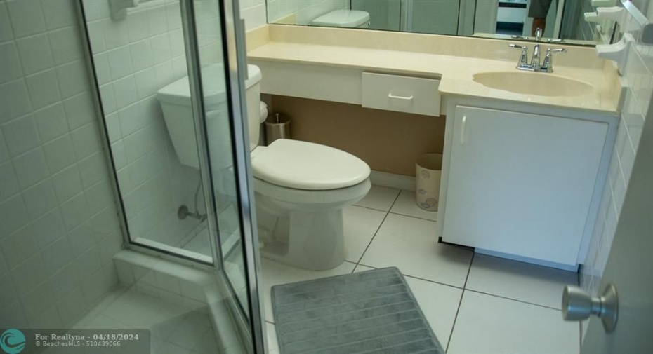 Main bath with walk in shower