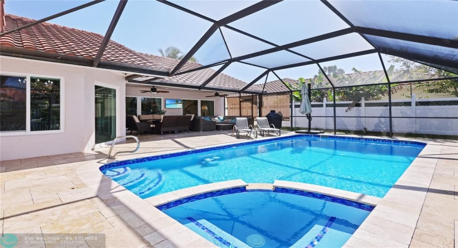 Screened pool & Spa