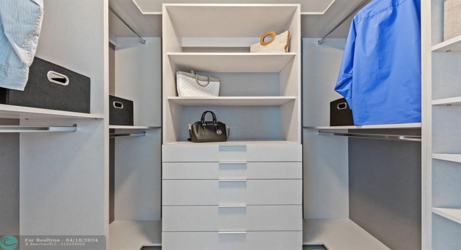 Master Walk-in With Cabinetry