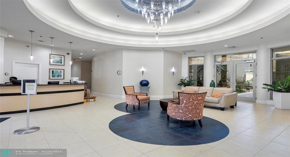 Beautiful Lobby and 24 Hour Concierge