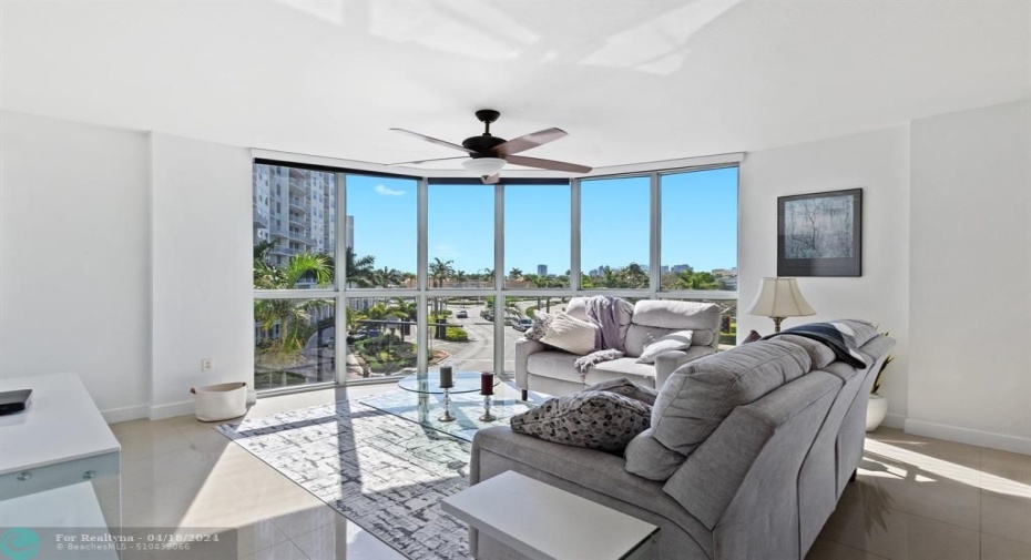 Electric Shades On Floor to Ceiling Windows