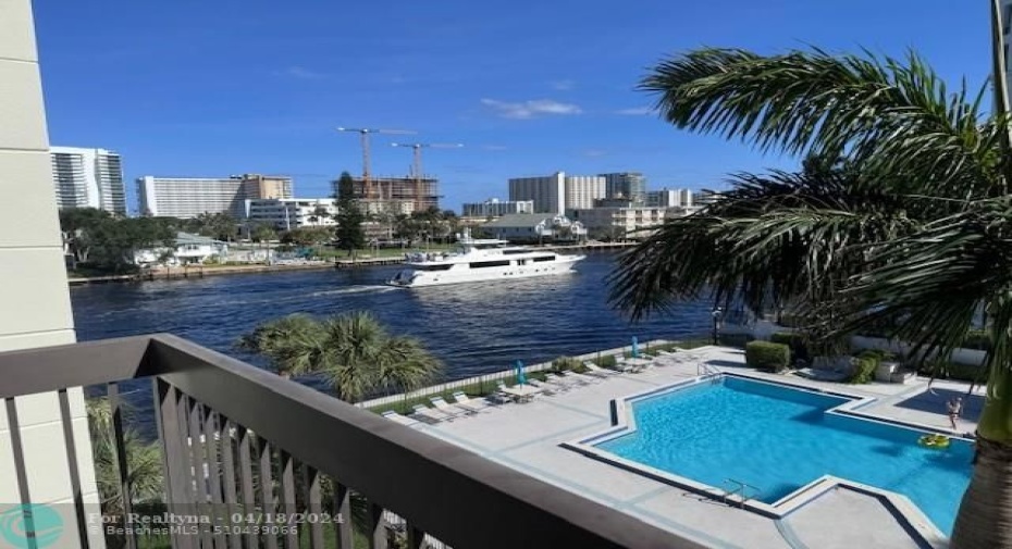 Pool and Intracoastal view from your balcony