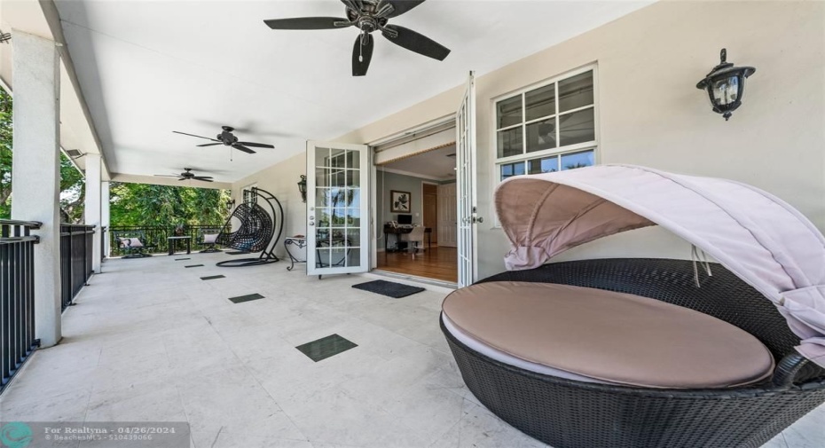 2nd Floor balcony with primary & 2nd bedroom access