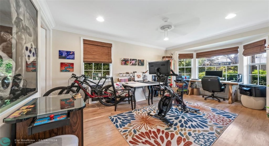 4th Bedroom with Full Bath on 1st Floor currently used as office/exercise