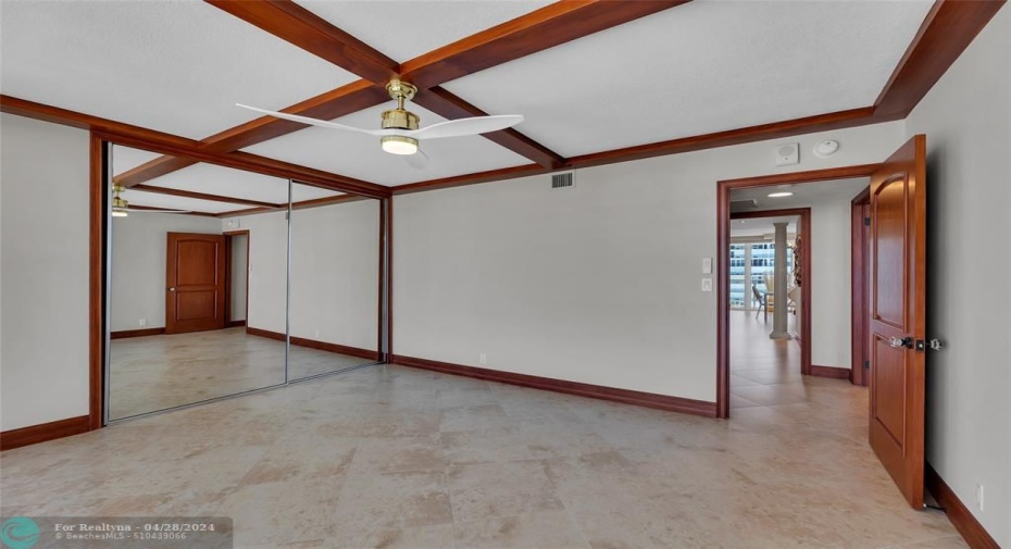 4th bedroom - another view. Beautiful floor and ceiling detail.