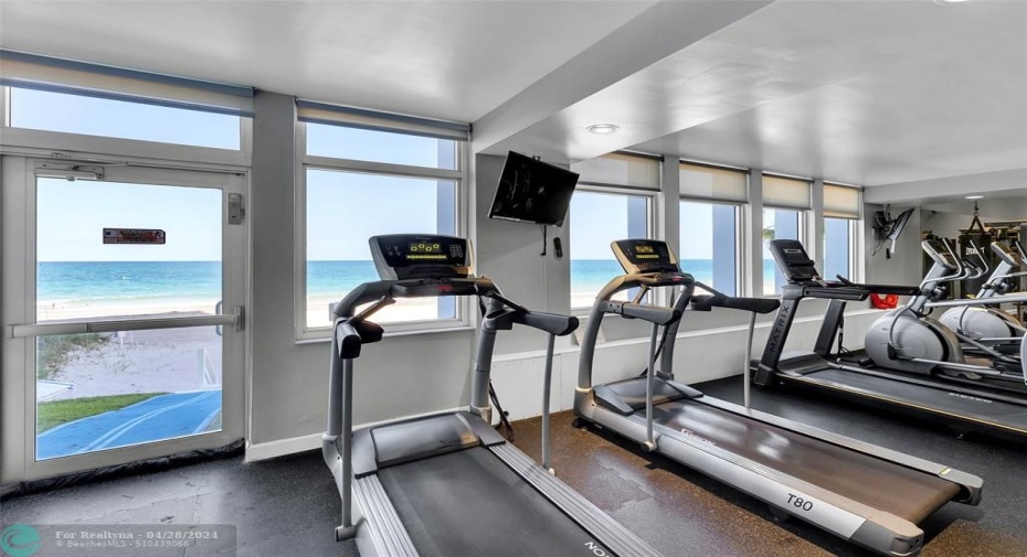 Stay in shape looking at the Ocean.