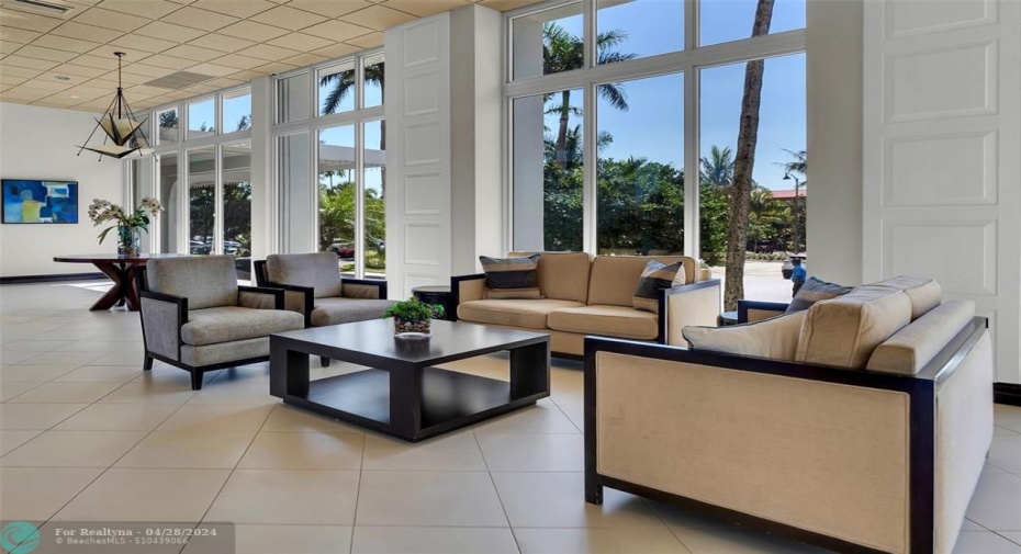 One of multiple Plaza East lobbies