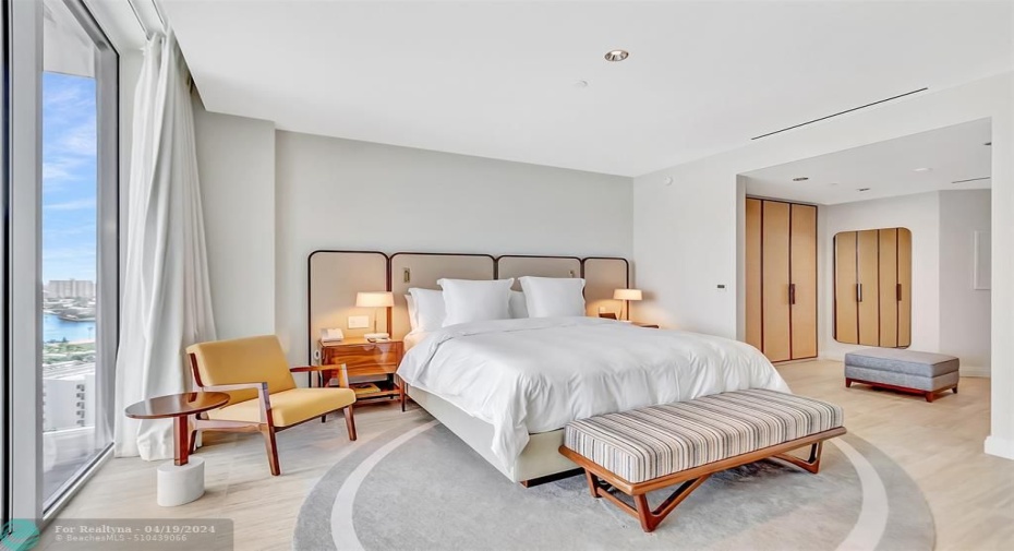 Luxurious King Size Master Suite with Ocean Views.