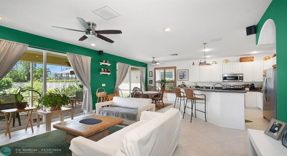 TILE FLOORS IN KITCHEN AND ENTRYWAY